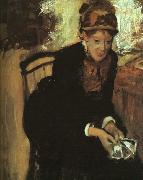 Edgar Degas Portrait of Mary Cassatt Sweden oil painting artist